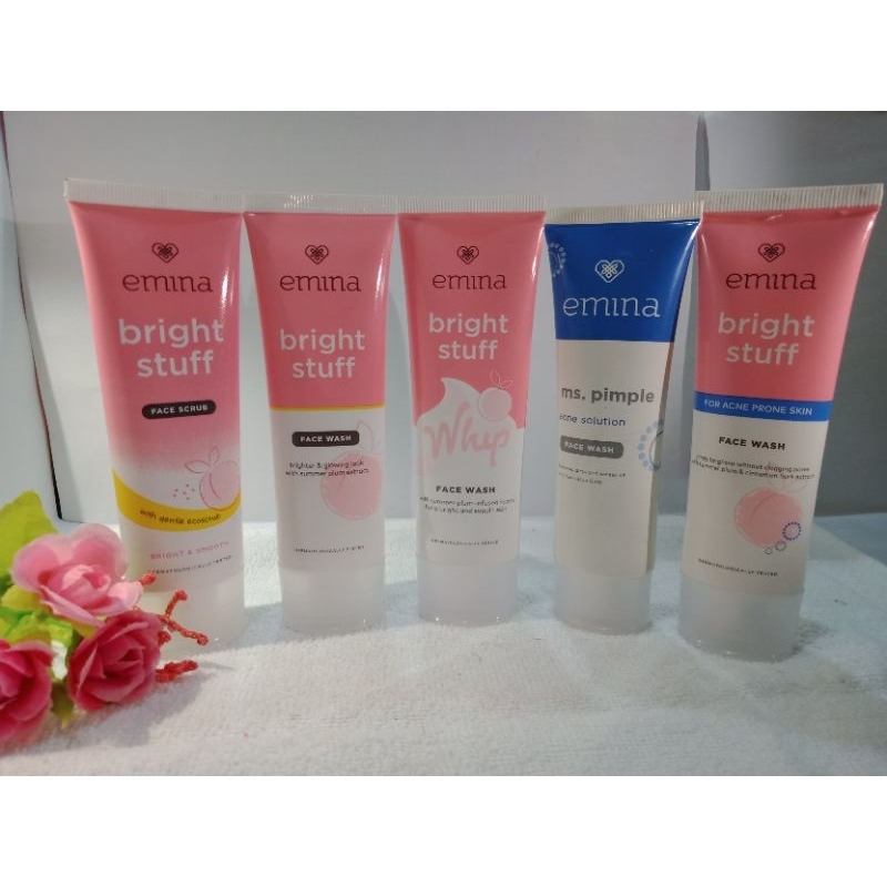 Emina Facial Foam 50ml Scrub | Acne | Face Wash | Mr.Pimple | Whip
