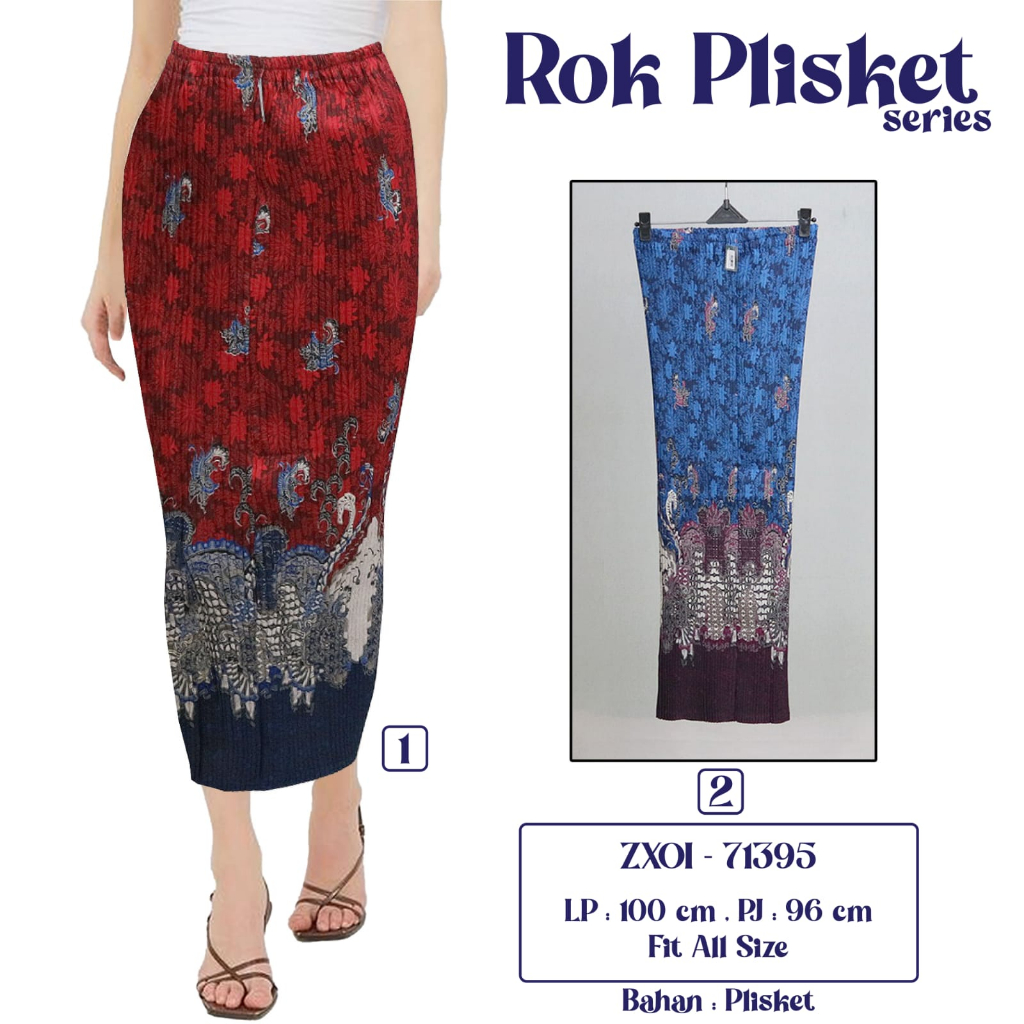 ROK BATIK PANJANG ROK PLISKET ROK MURAH ROK PLISKET BAHAN SEMI SUTRA RIA BATIK SOLO