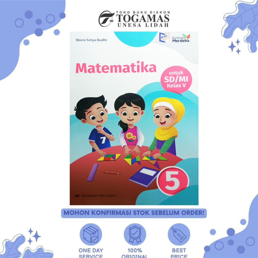 MATEMATIKA SD /MI V JL5 KURIKULUM MERDEKA GRATIS STICKER NAMA