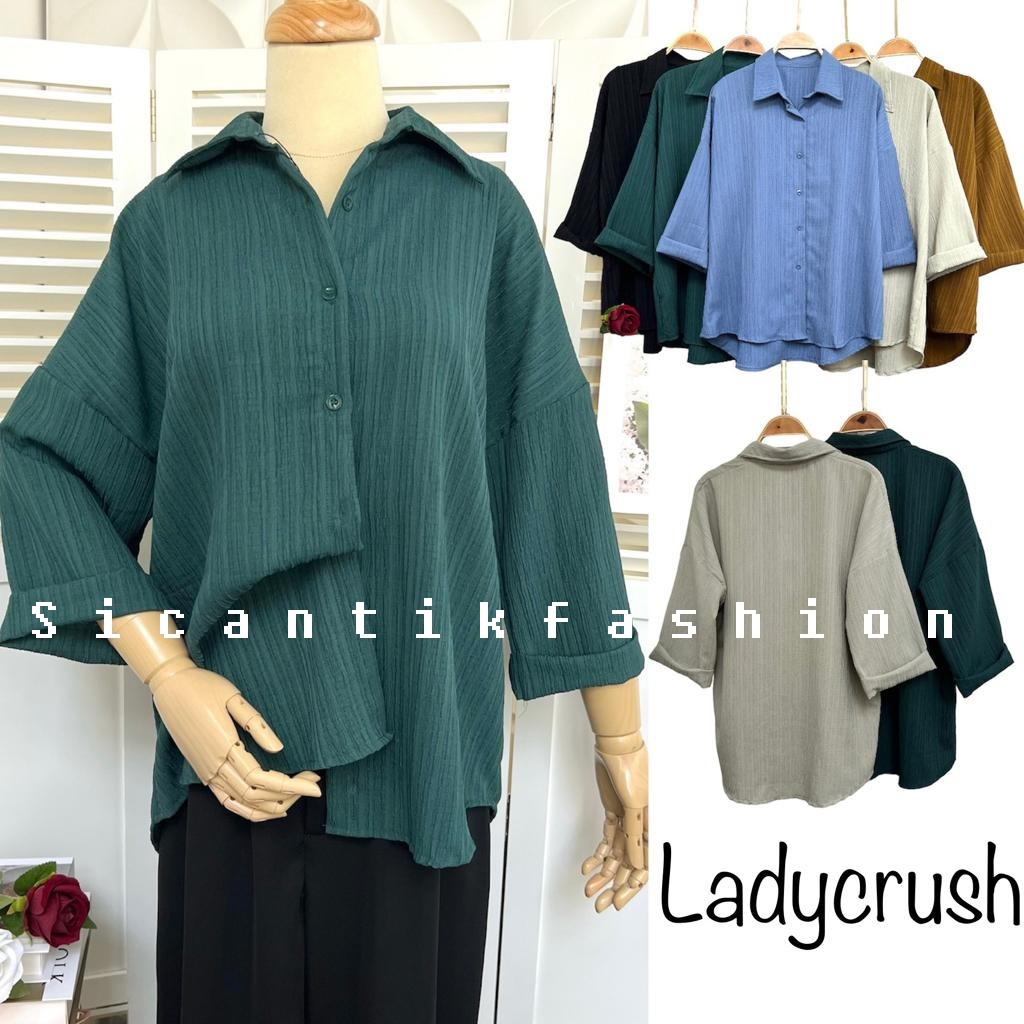 BLOUSE WANITA / KEMEJA WANITA / ATASAN WANITA OVERSIZE LADYCRUSH