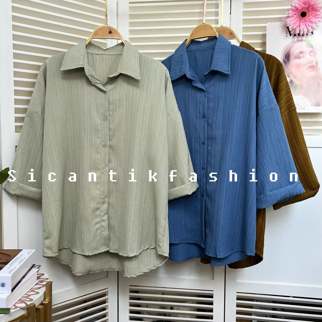 BLOUSE WANITA / KEMEJA WANITA / ATASAN WANITA OVERSIZE LADYCRUSH