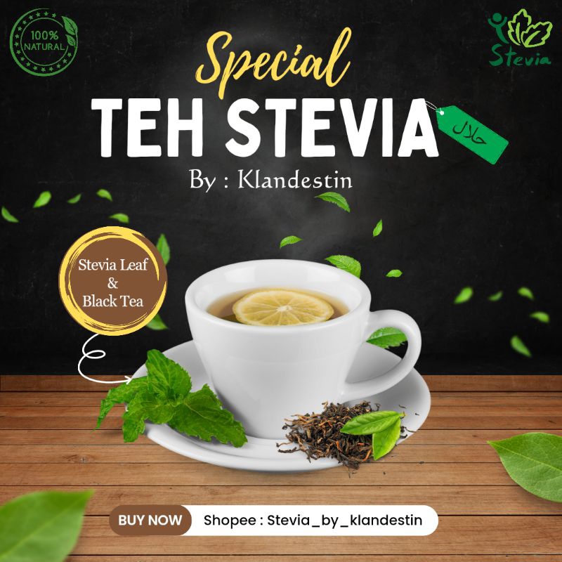 

Teh Hitam dengan Daun Stevia | Teh Stevia Pemanis Alami Aman untuk Diabetes & Diet