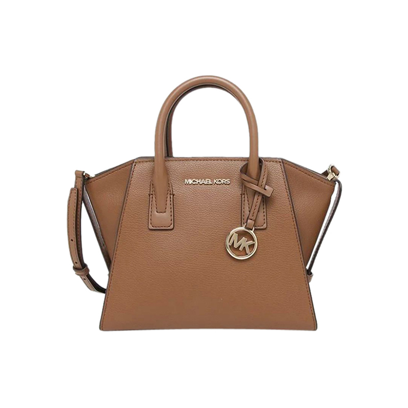 Tas Wanita Cewek Perempuan MK Avril Small Top Zip Satchel Bag - Brown 100% ORIGINAL