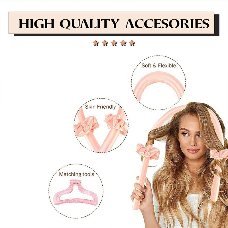 MAANGE Satin Heatless Curling Set Rol Rambut untuk Ikal Tanpa Panas | Pengeriting Rambut Untuk Tidur | Ikat Kepala Batang Pengeriting Tanpa Panas 1460