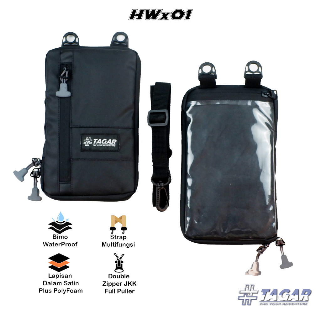 Hanging Wallet Tas Hp Dompet Waterproof Slingbag Kecil Anti Air Tas Selempang Pria Wanita TAGAR HWx01