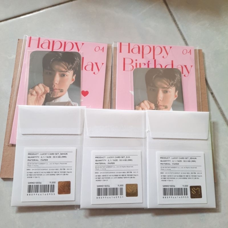 (BOOKED BY TWITTER RAPUNJZE) BIRTHDAY CARD SEHUN EXO SEALED PC SEHUN EXO