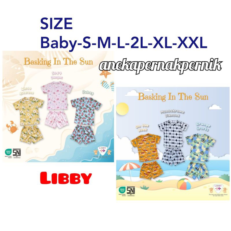 Libby Setelan Oblong Tipis Pendek-Celana Pendek (1 Setel)