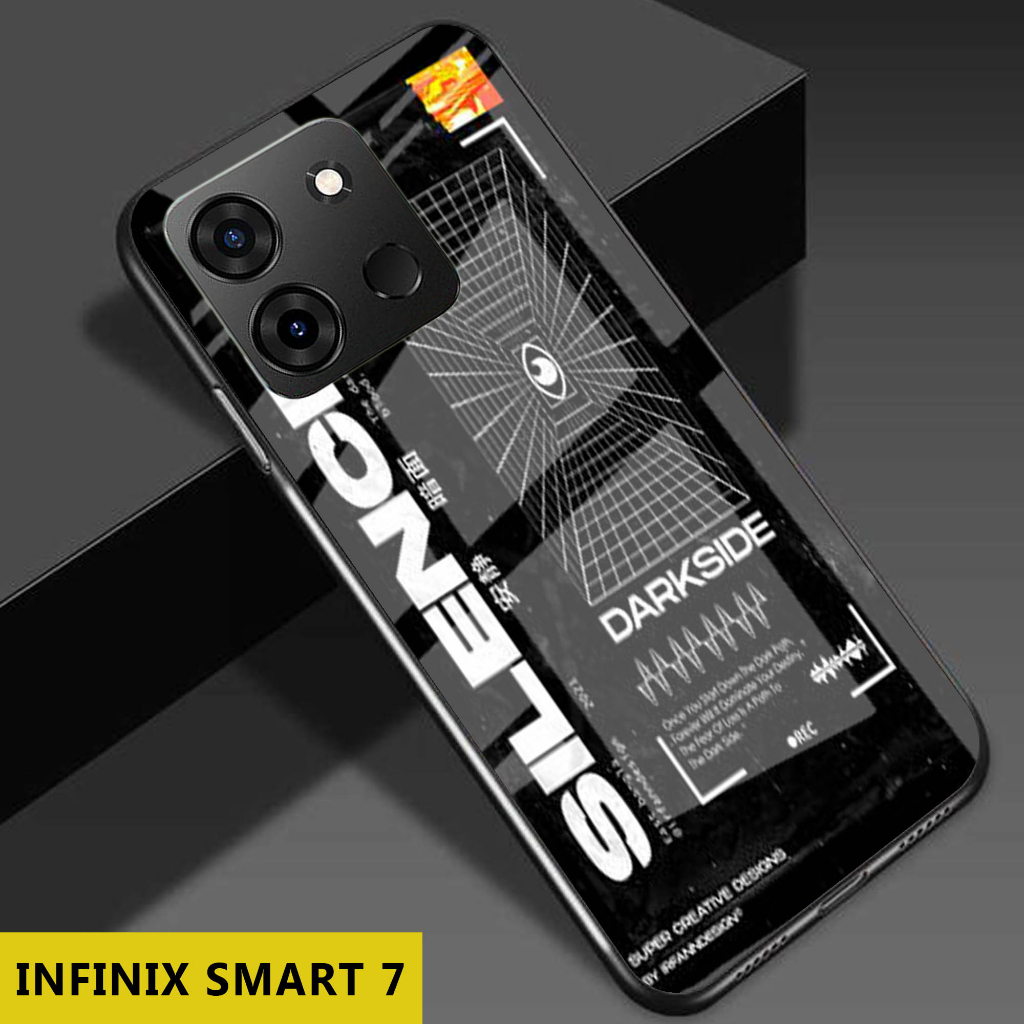 (S51) Case  Glass INFINIX SMART 7 - casing Terbaru handphone - INFINIX SMART 7  - pelindung handphon