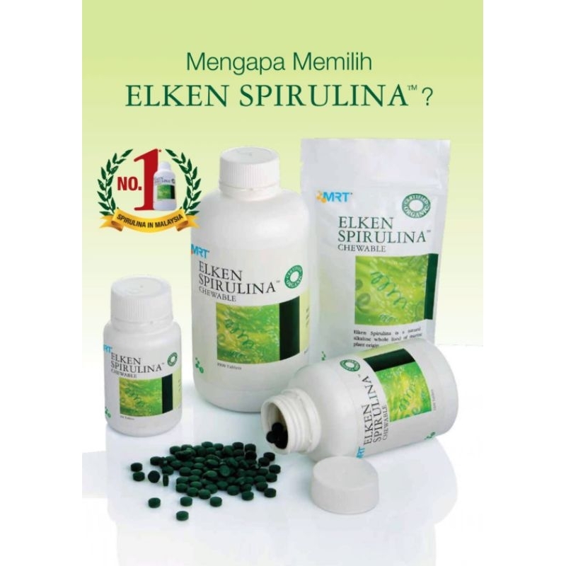 Elken spirulina original kemasan repacking