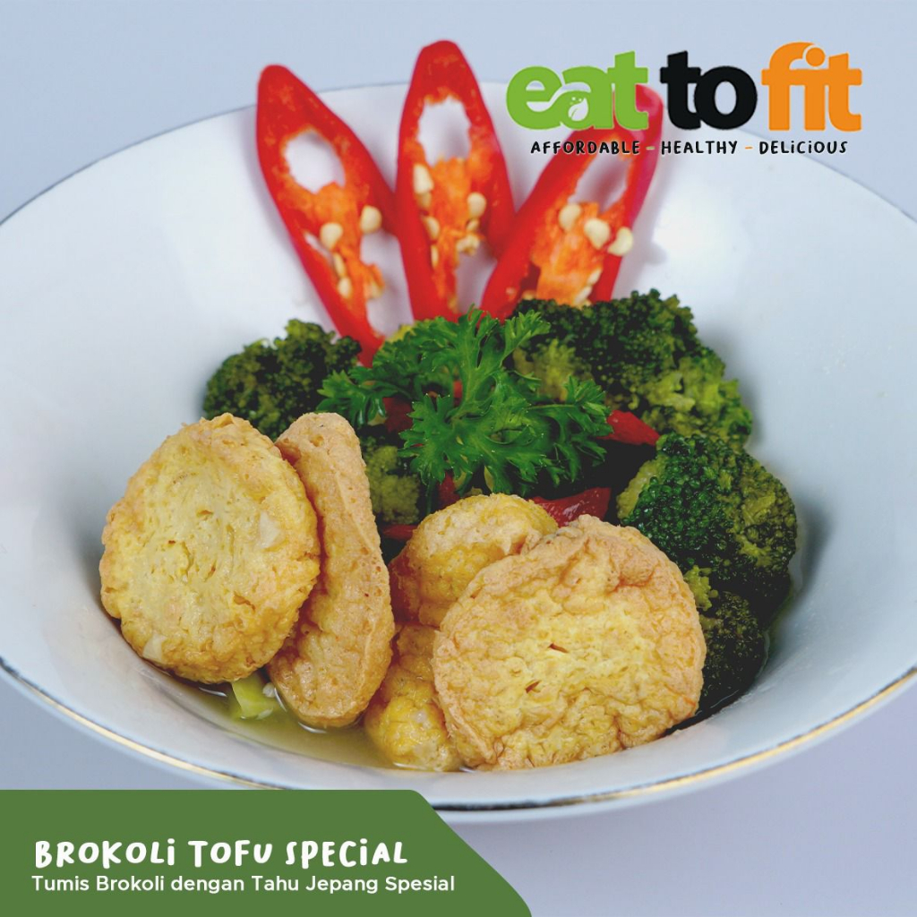 Frozen Food Makanan Sehat Brokoli Tofu Special Eat To Fit - 100gr