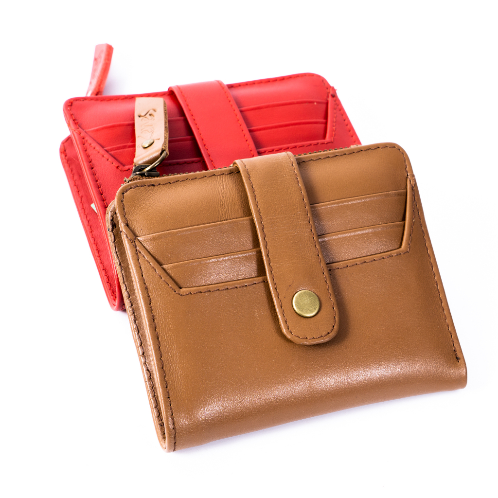 Kenes Leather Dompet Kartu Wanita Kulit Asli STEVIE Pullup - Free Grafir Nama