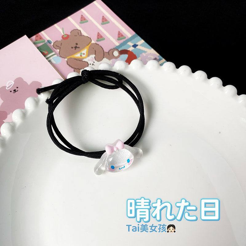 IKAT RAMBUT HAIR TIE MELODY CINNAMOROLL KUROMI POMPOMPURIN POCHACCO DOG TALI HITAM HAIR ACCESORIES AKSESORIS RAMBUT LUCU