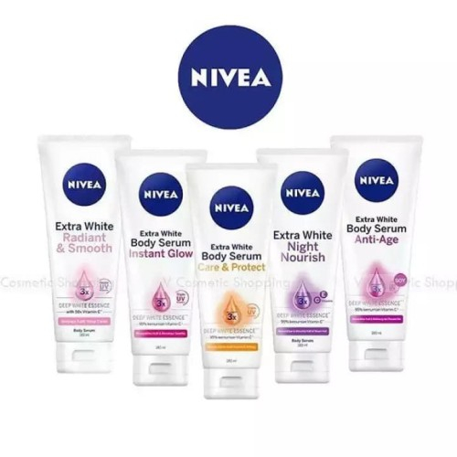 ✿ELYSABETHME✿ 𝓷𝓲𝓿𝓮𝓪 Nivea hand and Body serum super whitening 180ml mencerahkan kulit