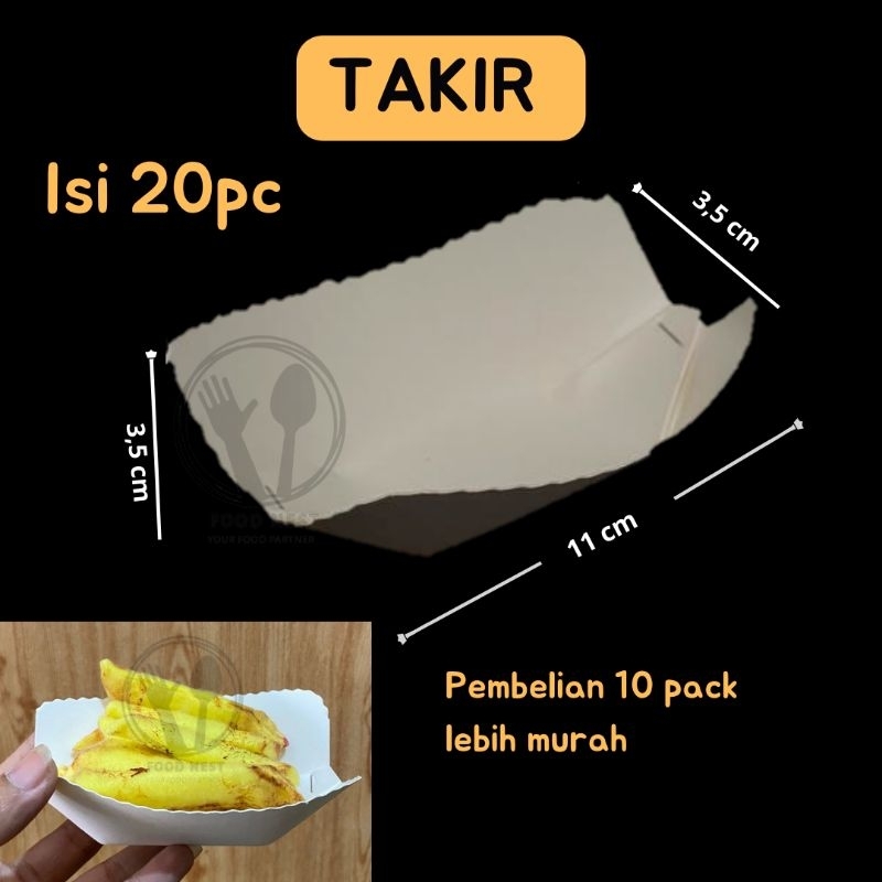 kertas takir lauk putih isi 20pcs bulat lauk alas hajatan ivory food grade