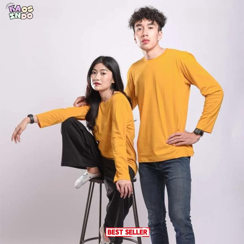 KAOS POLOS PREMIUM COTTON LENGAN PANJANG - KAOS POLOS LENGAN PANJANG PRIA WANITA