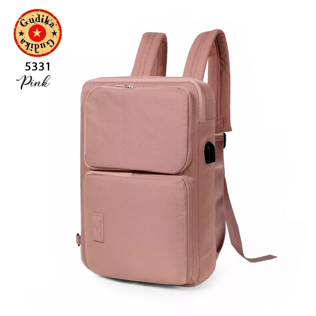 Tas GUDIKA Kimberly 5331 Tas Ransel Usb Laptop Wanita Backpack Leptop Wanita Remaja Tas Anti Air Slave Laptop Termurah Original Import Korea Kekinian