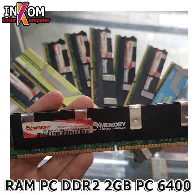 Ram Memory PC DDR2 2GB PC 6400 Pakai Heatsink All Merk