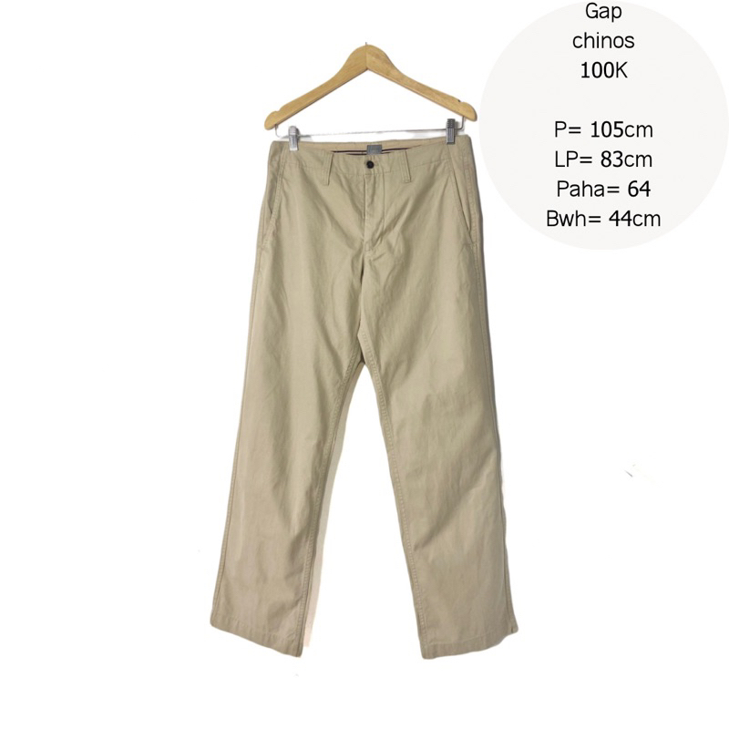 celana chino cream pria GAP khaki