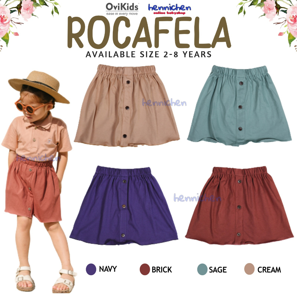 ROCAFELA ROK ANAK CELANA ANAK PEREMPUAN FASHION ANAK PEREMPUAN 2-8 TAHUN OVK