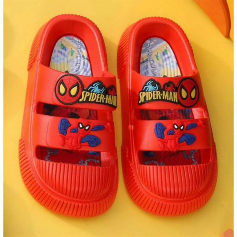 Sandal Anak Cowok Ban 2 Motif Spiderman Sandal Selop Jelly Karet Anak Cowok Sandal Selop Jelly Anak Cowok Ban 2 Motif Spiderman 3D Super Tebal Empuk Awet Nggak Licin Sandal Selop Anak Cowok Motif Spiderman Terbaru