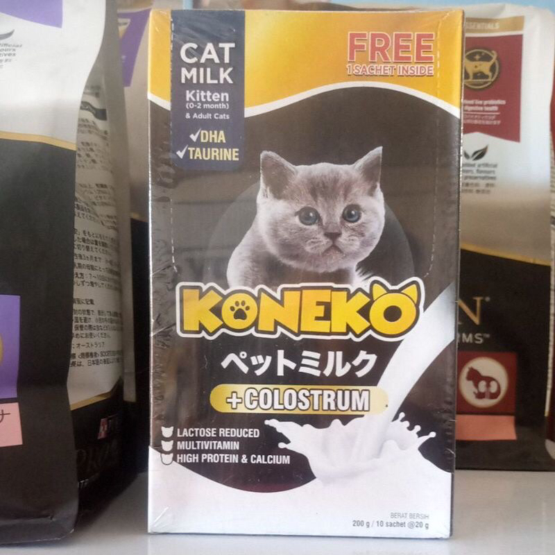 KONEKO + colostrum/ susu Untuk anak kucing per kotak