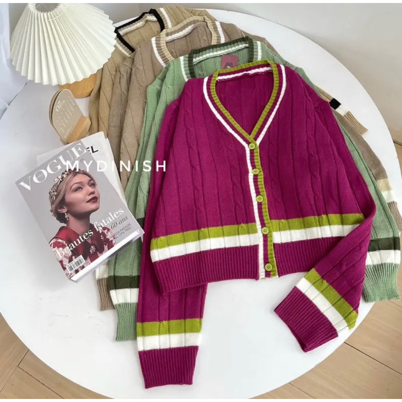 Ciriva Cable Cardy Cardigan Rajut Wanita terbaru