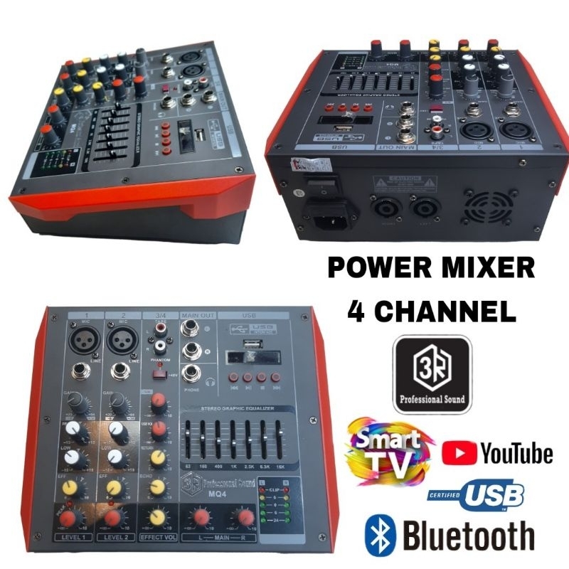Paket Sound Power Mixer 4 Channel 3R 15 Inch, Aerobik, Senam, Upacara. Indoor Outdoor