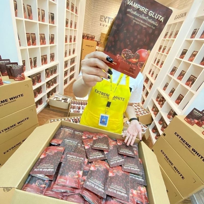 Vampire Gluta Drink by Extreme White/Collagen + Glutathione / Minuman Colagen