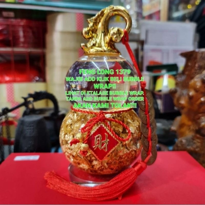 Pajangan | Hiasan | Aksesoris Kristal HOLO LABU EMAS KOIN KUNO