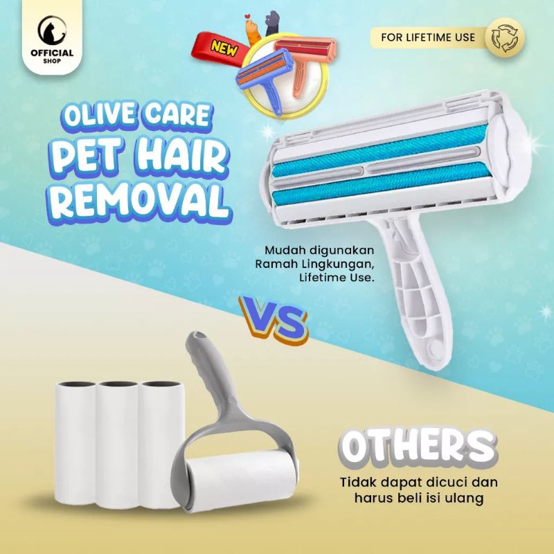 Olive Care Pet Hair Removal Pembersih Bulu Kucing dan Anjing