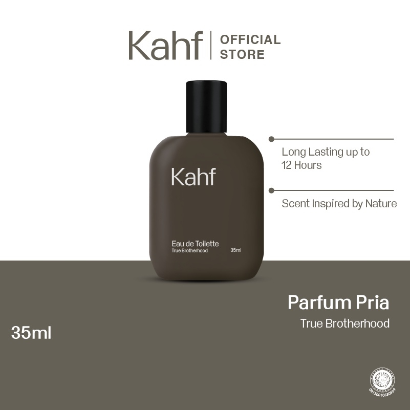 KAHF Eau de Toilette 35ml - KAHF Parfum Pria Wangi Tahan Lama Revered Oud / True Brotherhood / Humbling Forest / Invigorating Waterfall Original BPOM