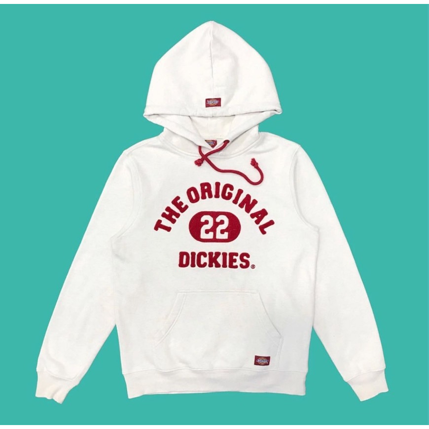 JAKET SWEATER HOODIE DICKIES WHITE FONT RED BORDIR &amp; FULLTAG - BANYAK VARIAN WARNA BEST SELLER TERMURAH