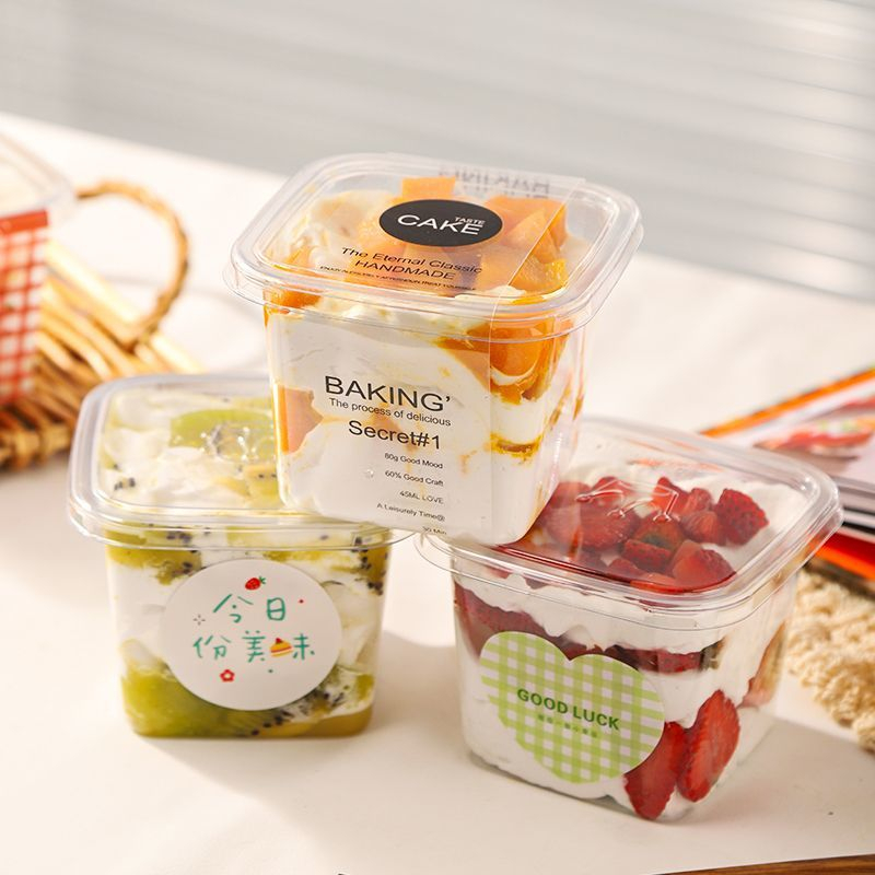 [10 pcs] Korean Dessert Box KOTAK TINGGI Mika Cup Puding Tiramisu Salad