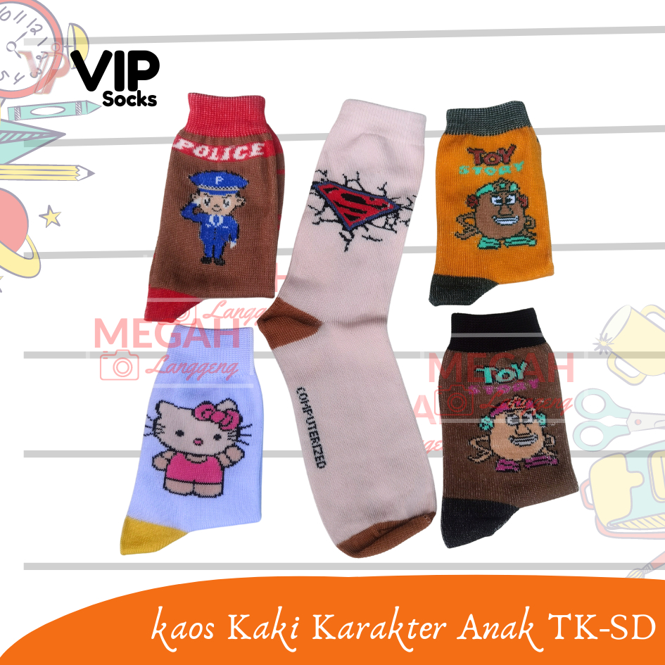 (6 Pasang )Kaos kaki Anak Motif Superhero 4 - 9 tahun - kids socks superhero TK SD - Kaos kaki anak motif karakter lucu ukuran PAUD/ TK &amp; SD - kaos kaki superman -kaos kaki spiderman - kaos kaki batman - kaos kaki iron man - kaos kaki capt america