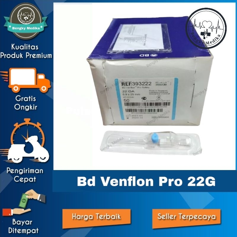 BD Venflonn Pro  22G BD 22G Eceran BD Venflon