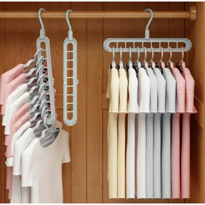 Magic Hanger 9 in 1 Gantungan Baju Lemari Gantungan Putar Fleksibel