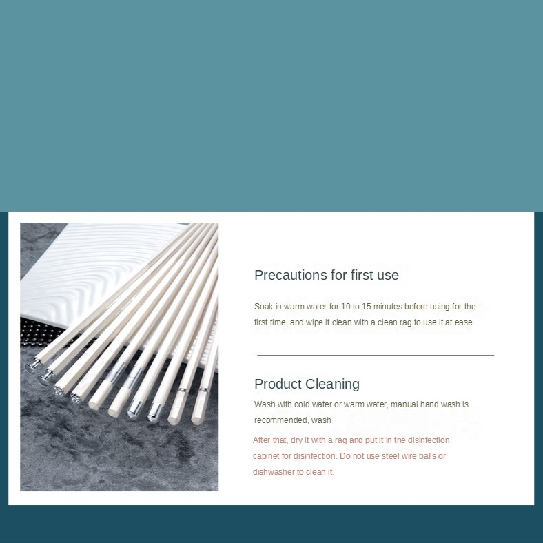 KANGJUNWEISHI Sumpit Makan Japanese Chopstick 5 Pasang - KJ-24 - White/Silver