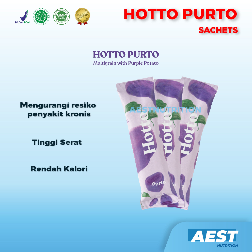 Hotto Purto Multigrain with Purple Potato Ubi Ungu Kemasan Sachet