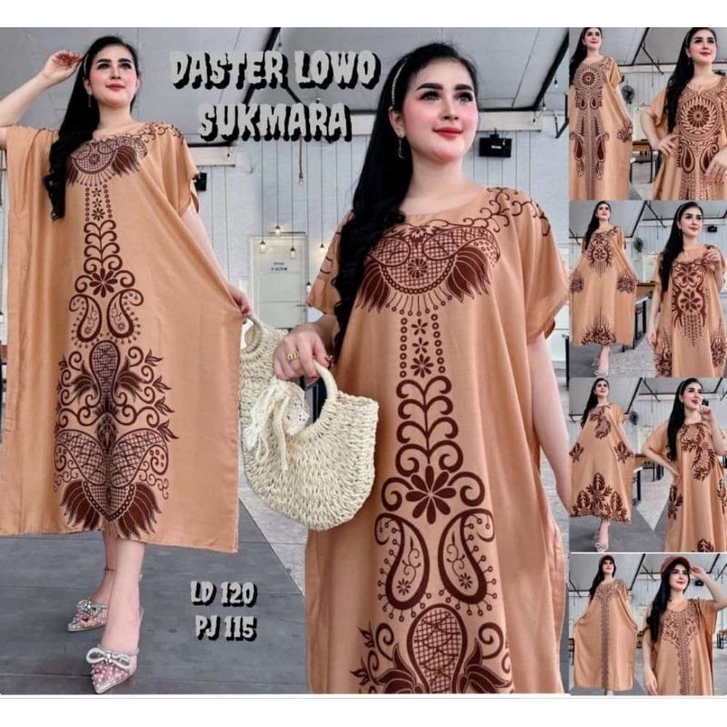 Daster Lowo Jumbo Lengan Pendek Busui Resleting Depan Homedress Baju Kelelawar Bumil Kekinian Termurah Batik Pekalongan