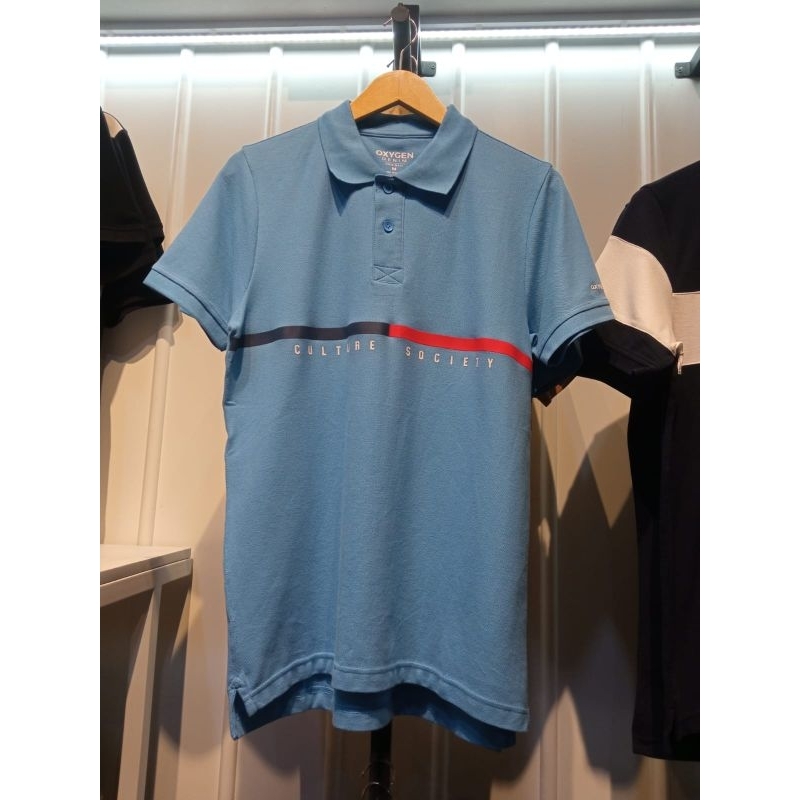 Oxygen Denim Horizon Culture Polo Shirt - Clear Sky