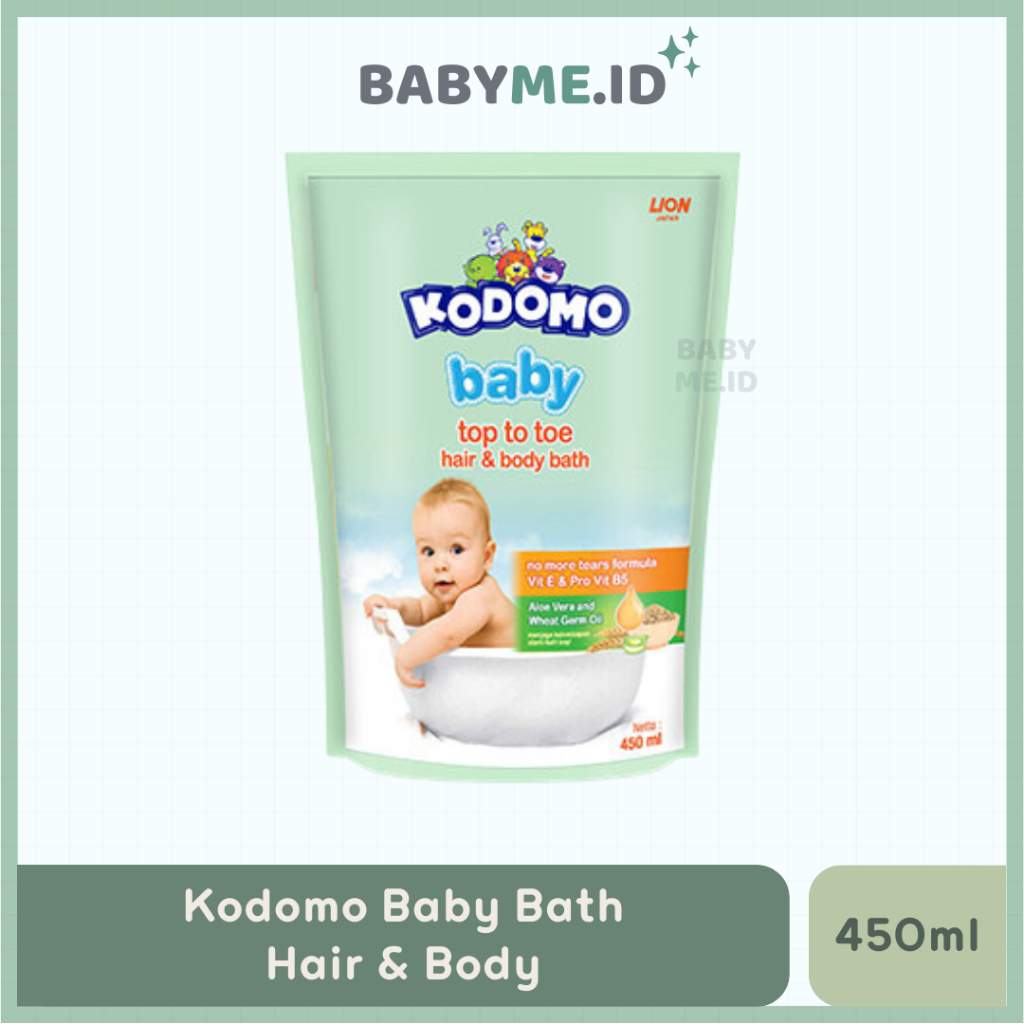 Kodomo Baby Sabun Mandi Top To Toe Wash Aloe Vera 450 ml