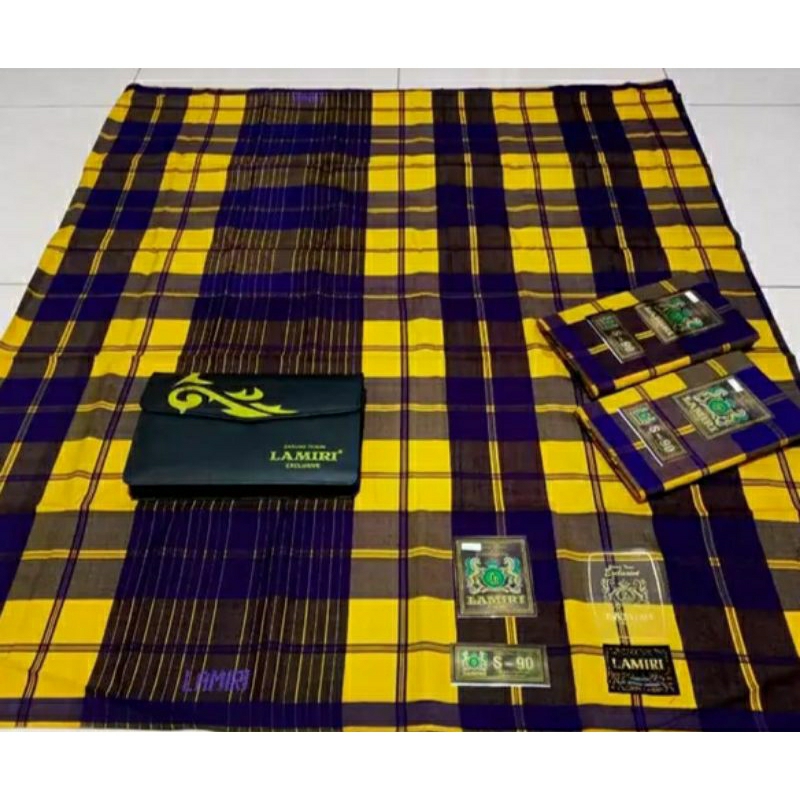 SARUNG LAMIRI FULL SUTRA 100% KDT KOTAK JAMINAN FULL SUTRA MOTIF BHS SANDUR