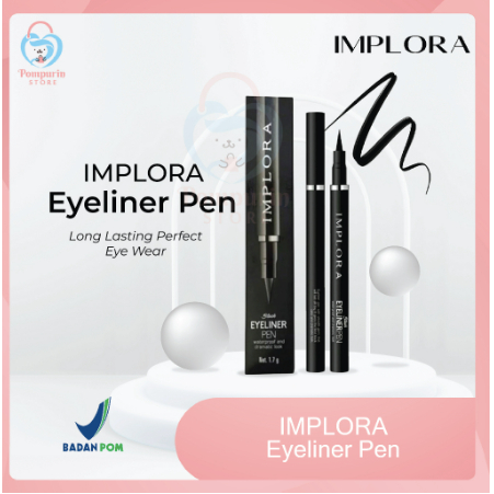 [BPOM] IMPLORA Eyeliner Pen Black 1.7g - Waterproof and Dramatic Look