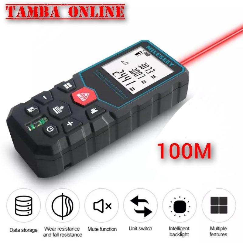 Mileseey Laser Range Finder X5 Meteran Digital Laser Finder 100M