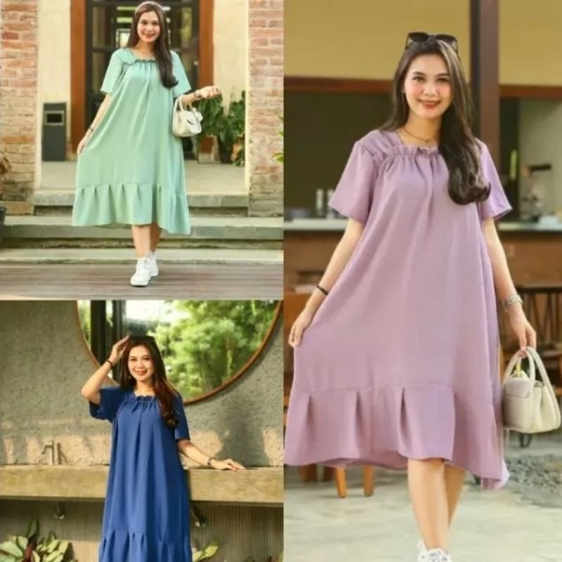 BAJU DASTER DRESS FUJI DRESS LAURA DASTER CRINKLE /DASTER CRINKLE LAURA /LAURA DRESS