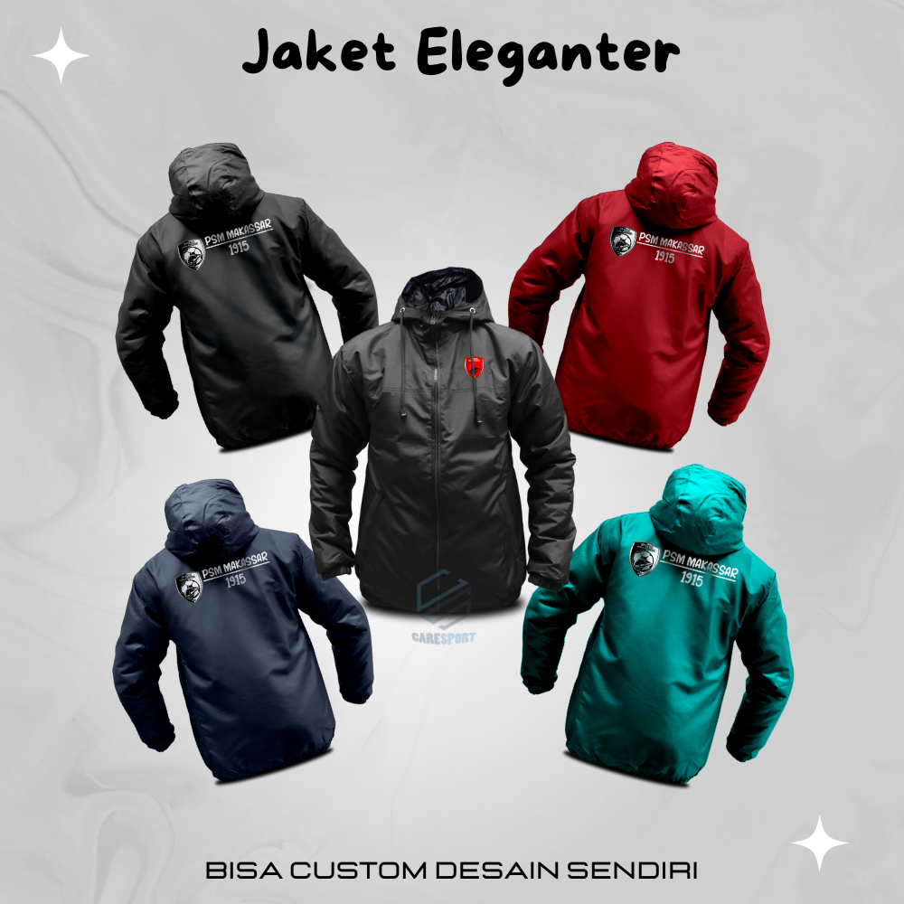 JAKET PSM MAKASSAR 1915 TAHAN ANGIN KEREN PARASUT TASLAN SEMI WF SATUAN GROSIR SABLON DTF