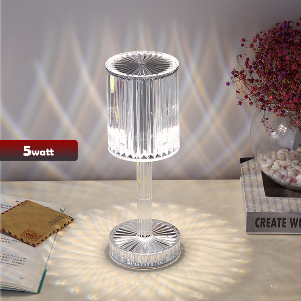 Lampu Crystal Diamond Aesthetic / Lampu hias LED Mewah Lampu Tidur - SOSOYO