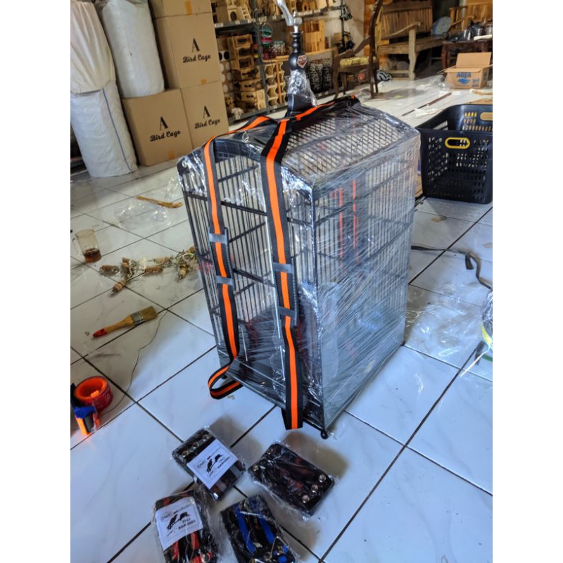 Tas Sangkar Kotak Tali Ransel Sangkar Burung Tas Kusus Sangkar Kotak