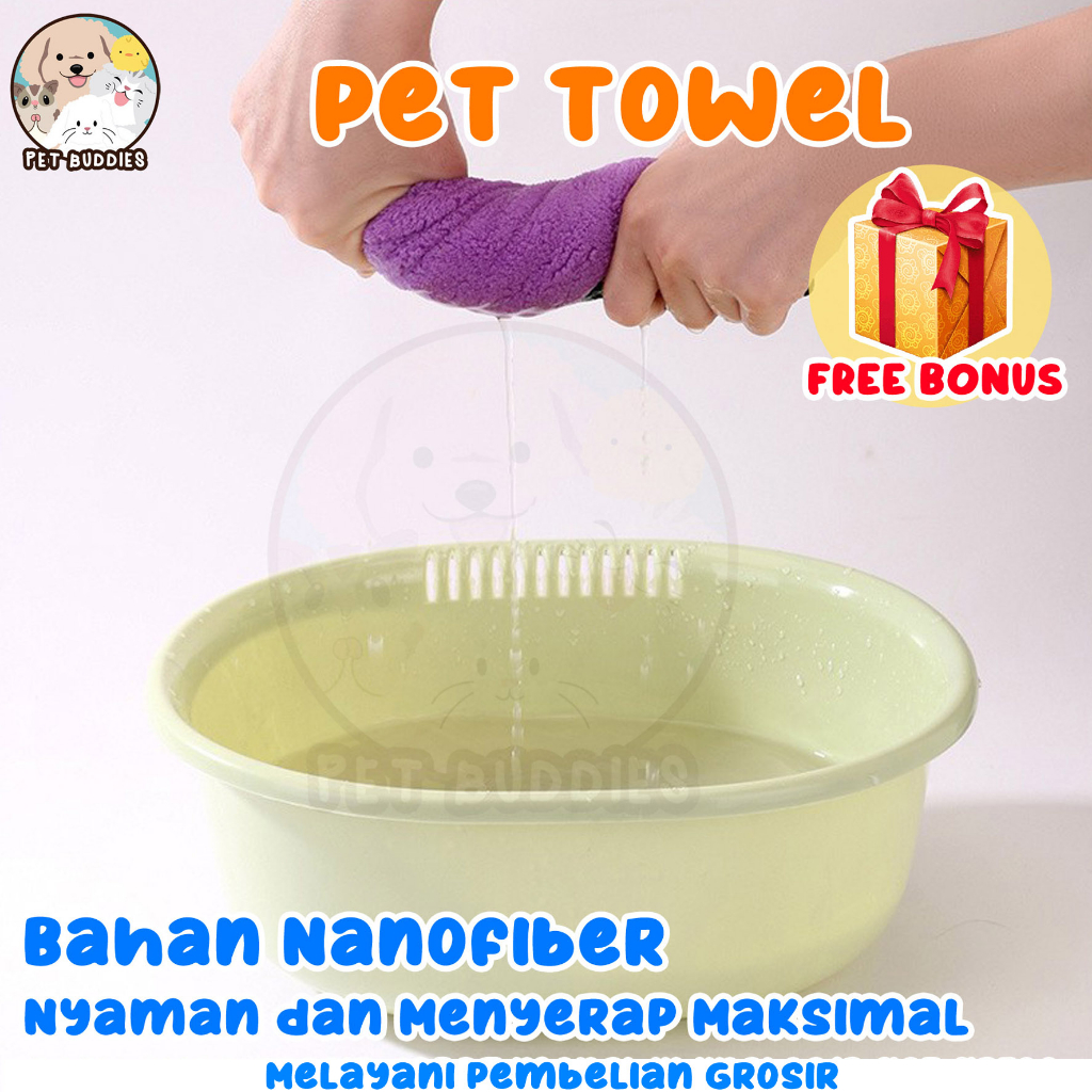 Selimut/Handuk Nanofiber Kucing,Anjing Alas Tidur Hangat Lembut Pet Blanket