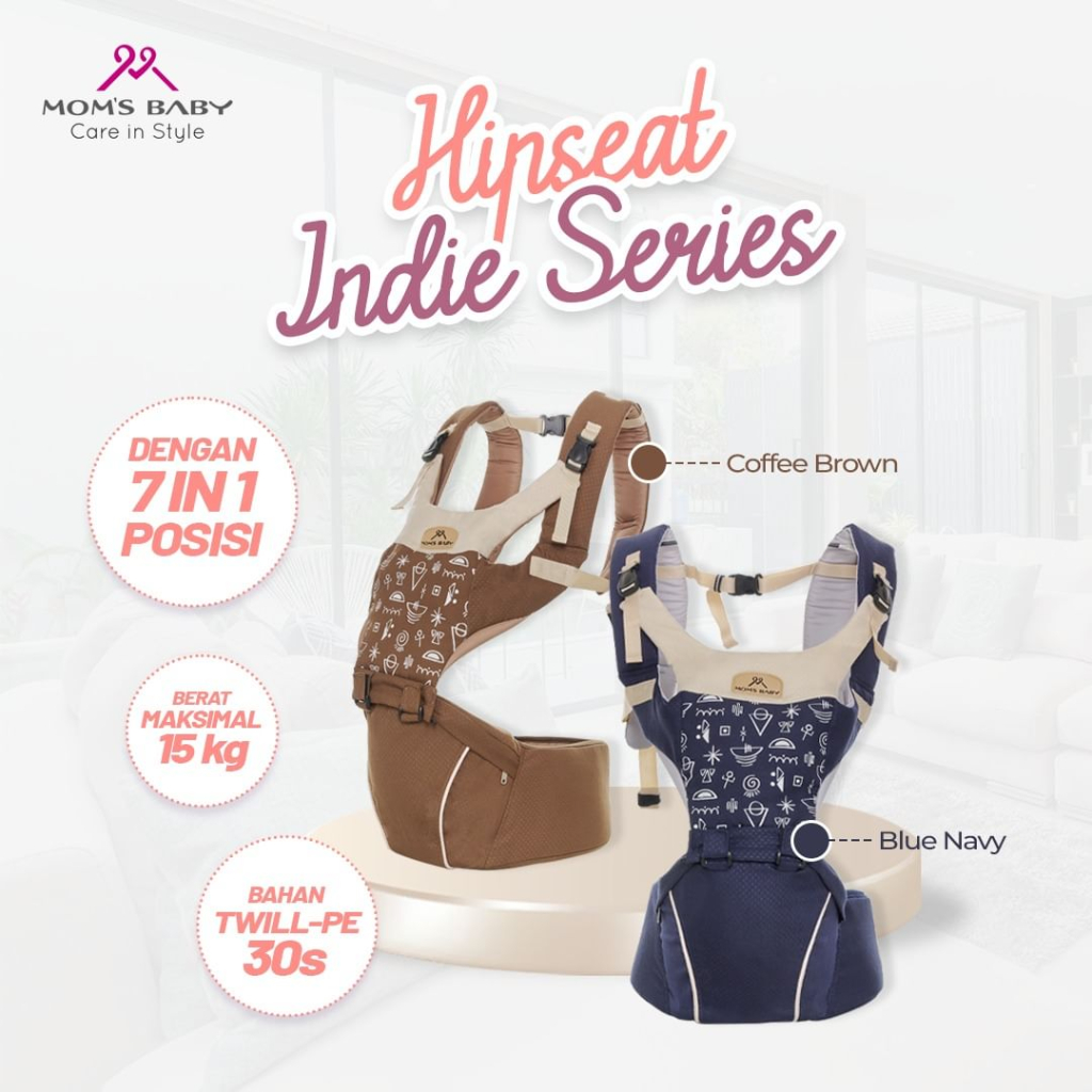 Gendongan Hipseat Moms Baby 7 In 1 Indie Series - MBG2041